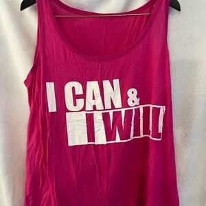 Women's Pink Motivational Tank Top